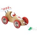 Vilac Pulling natural racing car with red wing